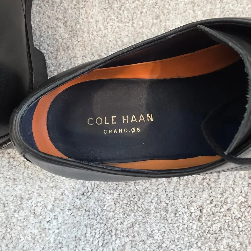 Cole Haan Grand OS Oxford Mens 11.5 Black Leather Lace Up Comfort Dress Shoes